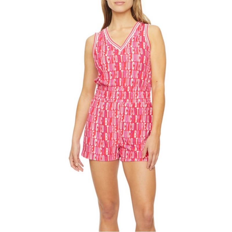 Nwt Juicy By Juicy Couture Towel Terry Juicy Logo Sleeveless Romper